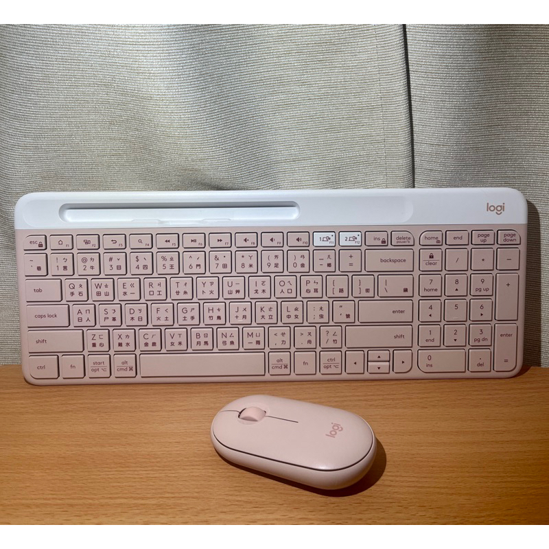 羅技K580無線藍芽鍵盤/粉色/注音