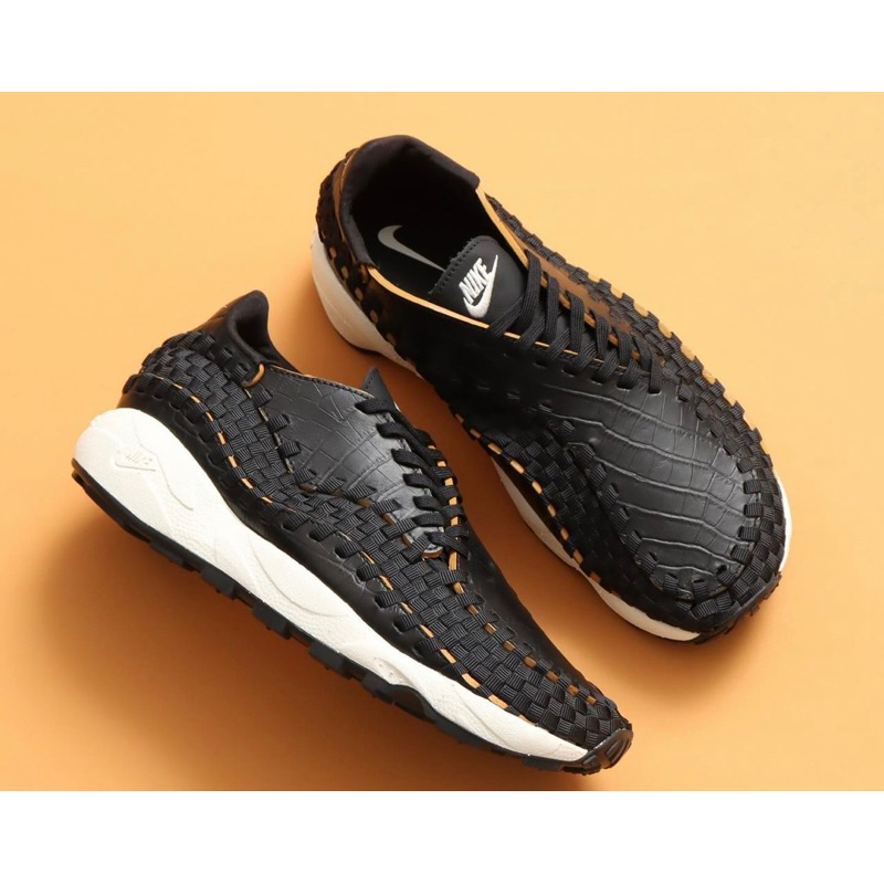 #NIKE AIR FOOTSCAPE #WOVEN PRM 鱷魚🐊黑編織鞋 超帥吧 喜歡黑色 絕對不能錯過🔥