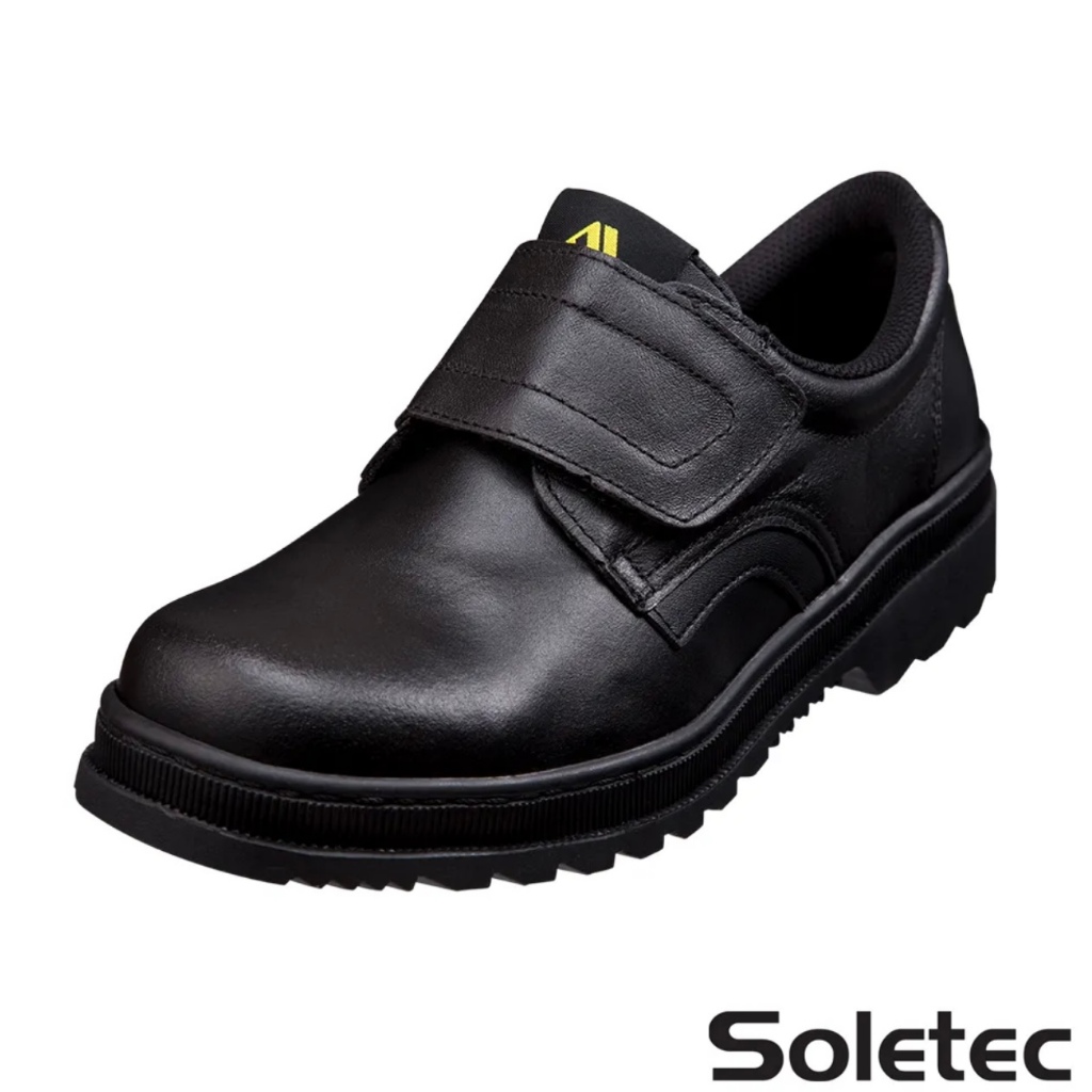 SOLETEC超鐵 男鞋 國民款 寬楦 魔鬼氈 鋼頭鞋 工作鞋 安全鞋 [1066] 黑 MIT台灣製造【巷子屋】