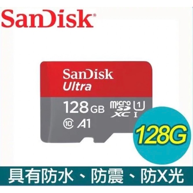 SanDisk 晟碟 128GB Ultra microSDXC UHS-I A1 記憶卡