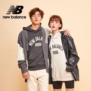 【New Balance】 NB 休閒連帽袖上衣_男性_墨灰色_MT33553ACK