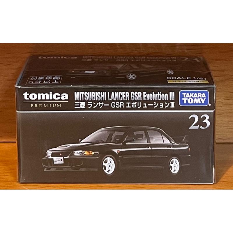 ｛收藏屋｝TOMICA 多美 全新現貨 黑盒NO.23 三菱LANC GSR EVO III (新版）