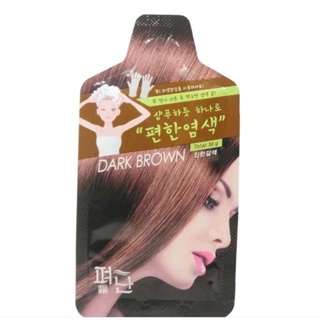 Pyeonan 白髮專用5分鐘高效便捷染髮霜 (30g/包) 深咖啡色