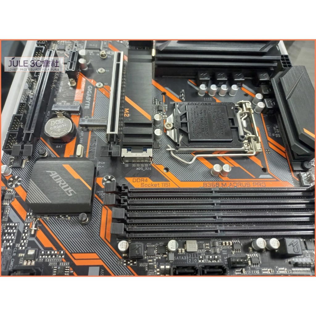 JULE 3C會社-技嘉 B360M AORUS PRO B360/D4/八九代/電競/雙M2/庫存/MATX 主機板