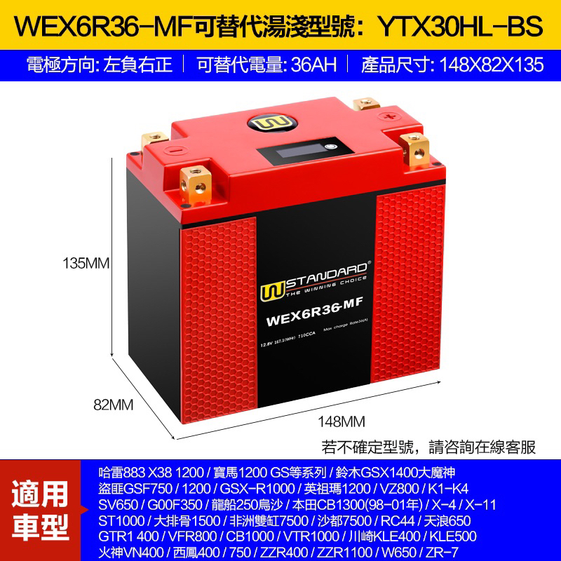 W standard鋰電池 36Ah 機車鐵鋰電池 機車電瓶 磷酸鐵鋰電池 重機電池 機車電池