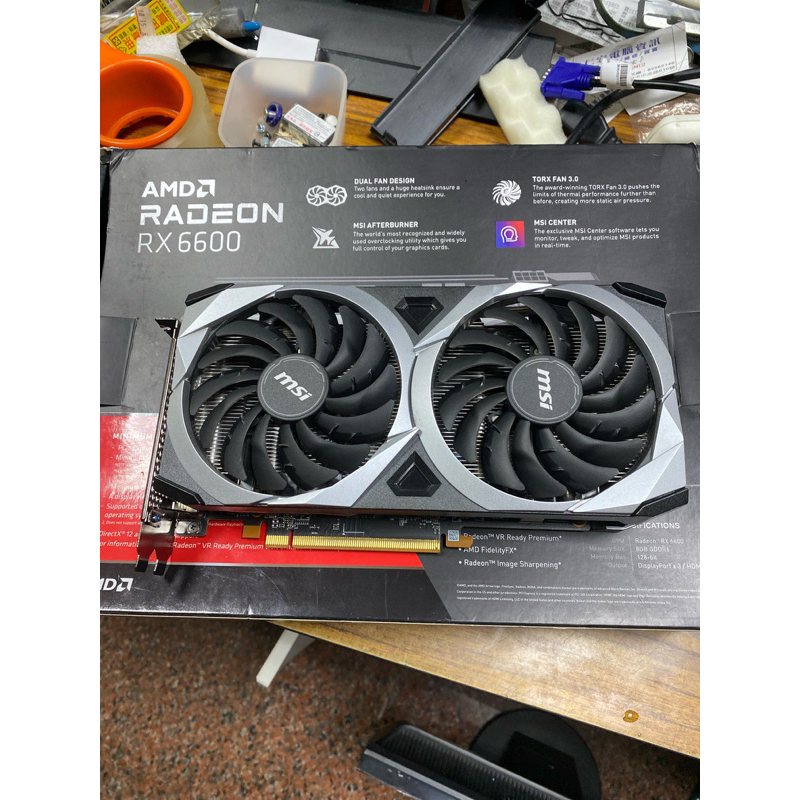 MSI微星 Radeon RX 6600 MECH 2X 8G OC RX6600二手顯卡