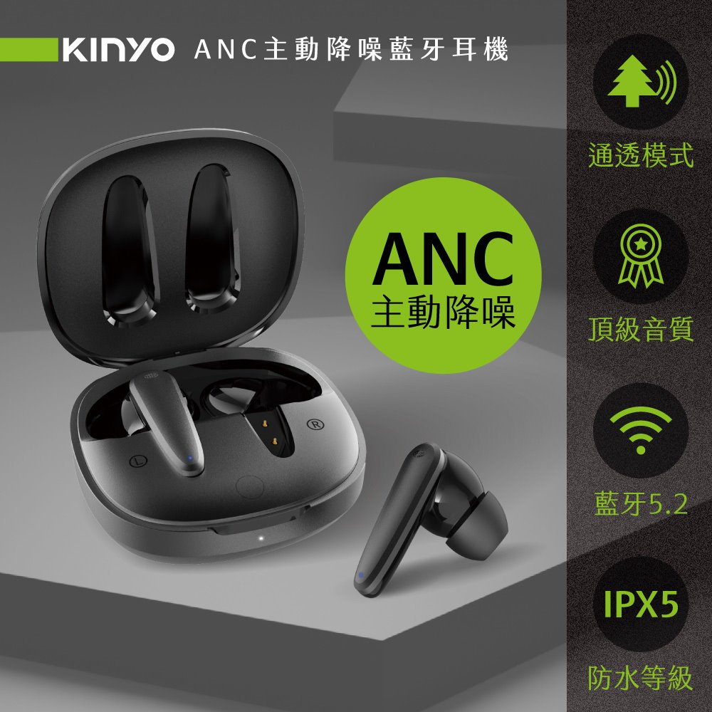 KINYO ANC主動降噪藍牙耳機 (BTE-3995)