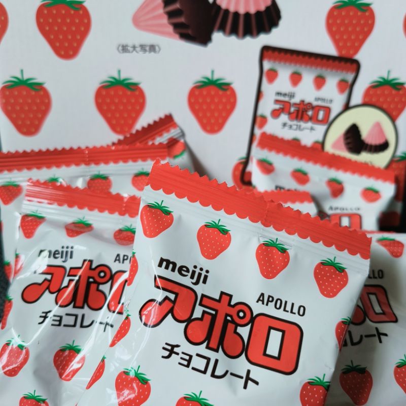 𝑴𝒐𝒍𝒍𝒚'𝒔 𝑺𝒉𝒐𝒑💞🍓預購/明治Meiji阿波羅草莓巧克力單包