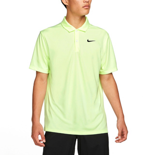 Nike Polo衫 Golf 男款 螢光綠 黑 高球 短袖 上衣 吸濕 快乾 高爾夫 小勾 CU9793-701