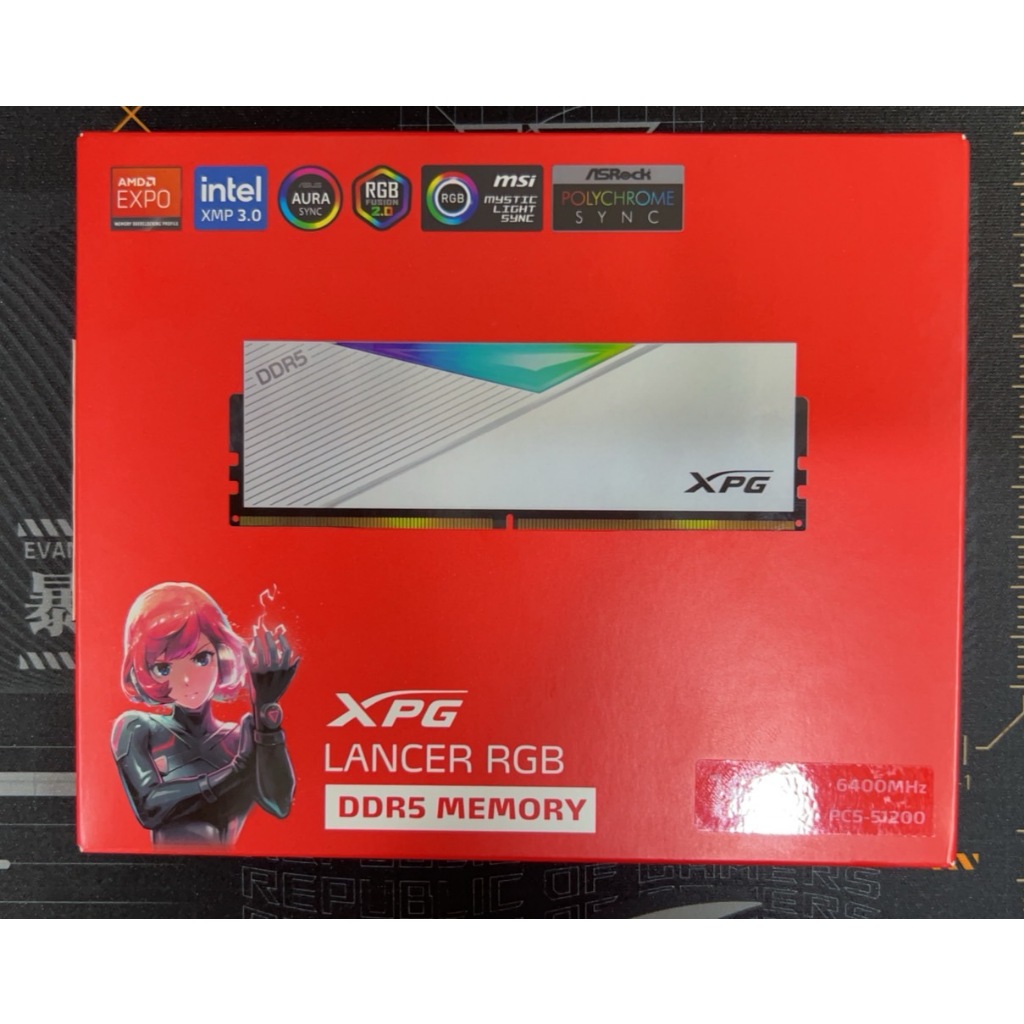 【現貨】ADATA威剛 XPG Lancer RGB DDR5-6400 16GBx2 桌機記憶體/雙參數