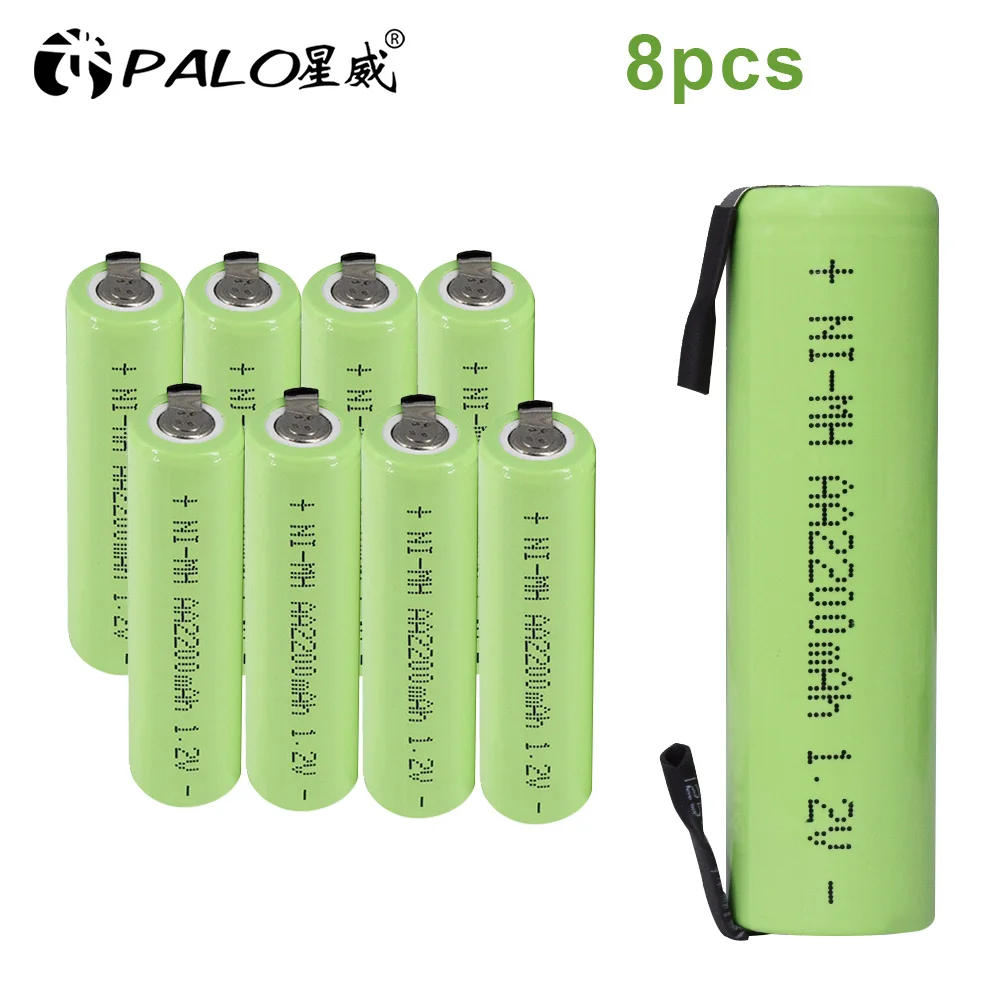 1.2V AA充電電池 2200mAh NiMH電池 動力電池 內置電池 帶焊接板 飛利浦電動刮胡刀電池 吸塵器電池