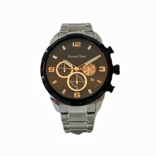 【Roven Dino羅梵迪諾】個性格紋三眼時尚腕錶 RD6102S-458B 45mm 現代鐘錶