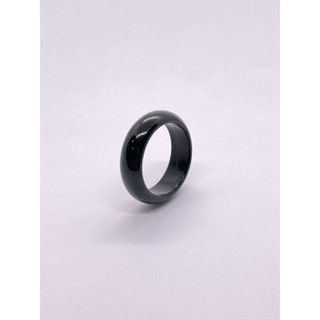 天然翡翠 緬甸玉 墨翠玉戒 直徑19.3mm 戒指 指環 a貨 完美 全新 真品 男女可戴