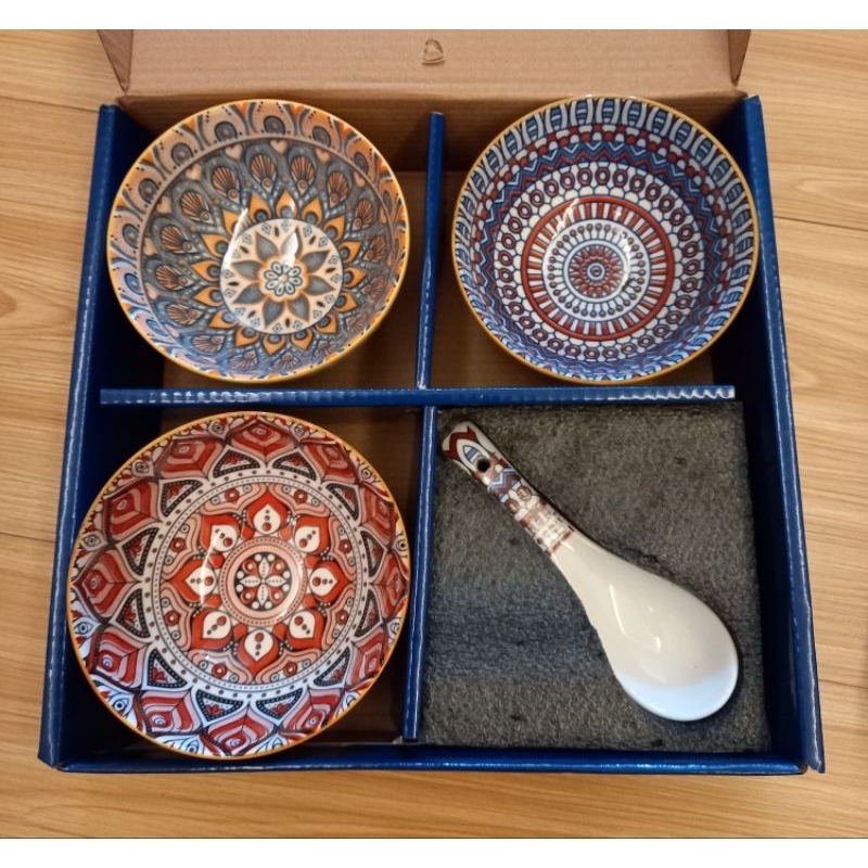 西華波西米亞風陶瓷餐具六件組