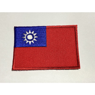 【國旗徽章】熨燙徽章【8*5.5cm】 中華民國國旗電繡布章 中華民國國旗布章 國旗臂章 環遊世界 出國旅行