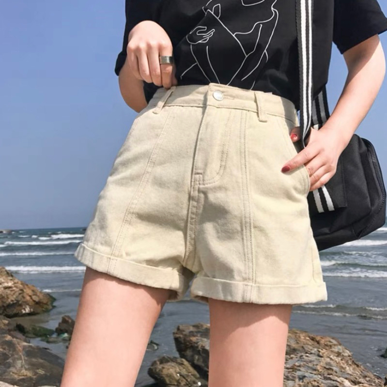 $50💛二手工裝杏色短褲