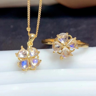 【龍騰彩巖】天然 925銀 月光石 藍月光石 拉長石 可旋轉 戒指 項鍊 美美又健康 氣場好起來 人見人人愛 時尚超百搭