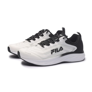 FILA 慢跑鞋 白黑 經典LOGO 輕量 運動鞋 男 1J925X100