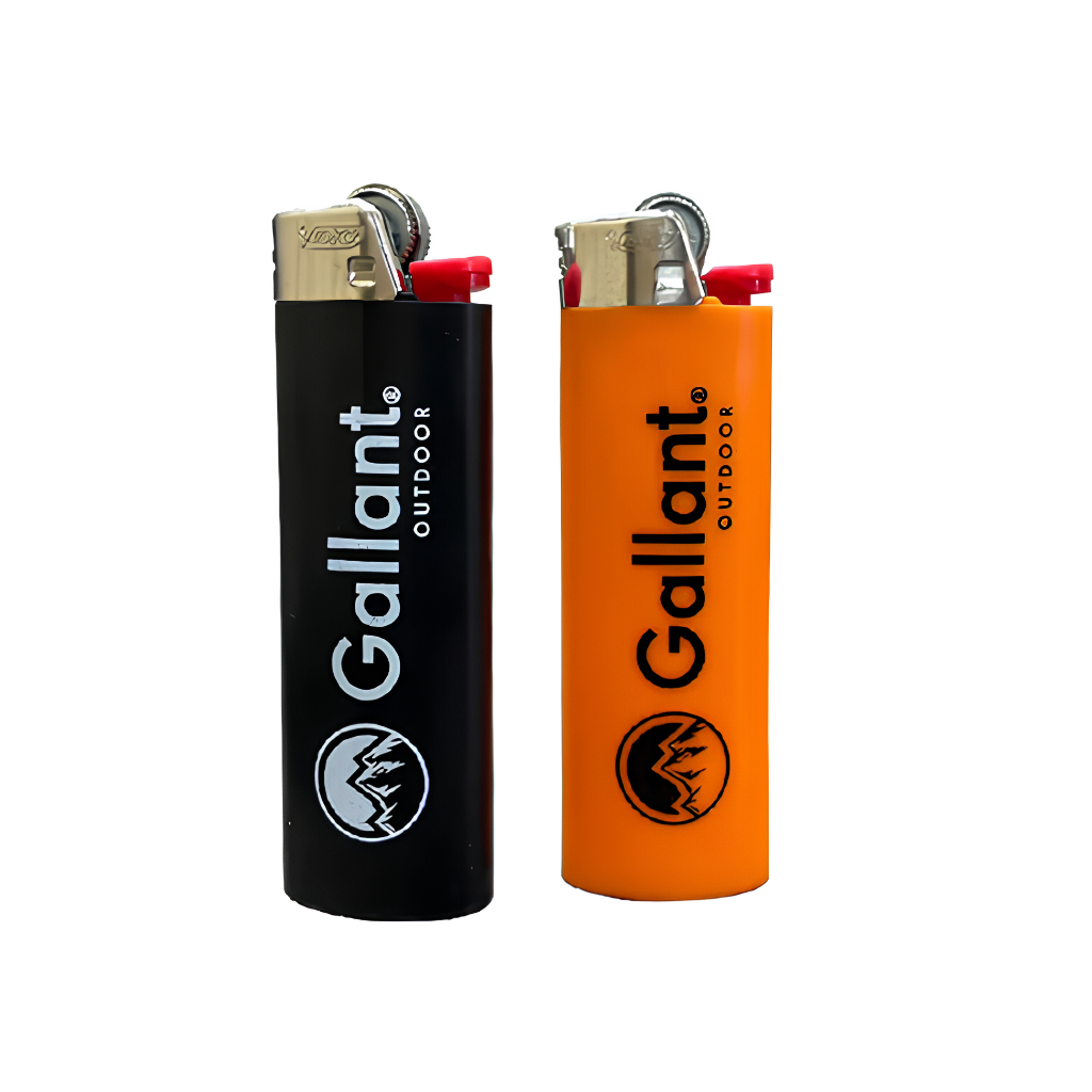 《Gallant Outdoor》Lighter 聯名打火機組(2入) 黑橘｜【海怪野行】兩色一組不拆賣 戶外露營