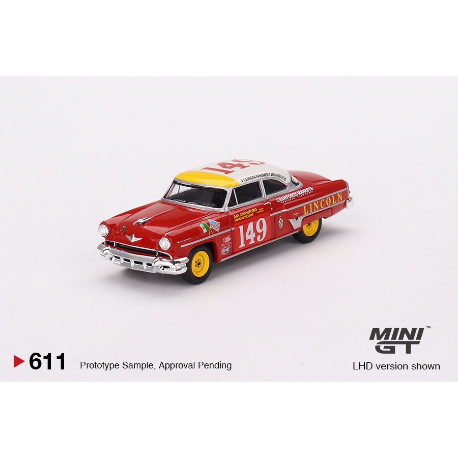 Mini GT 1/64模型車 #611 Lincoln Capri 1954 Carrera Panamericana