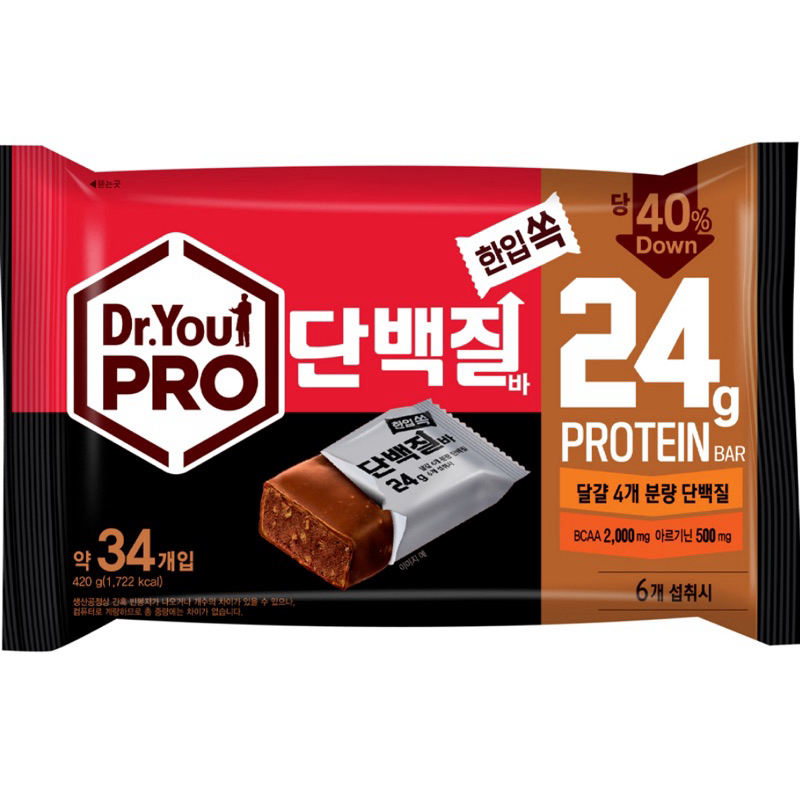 韓國 Dr.You PRO 迷你蛋白質巧克力棒 420g/34粒