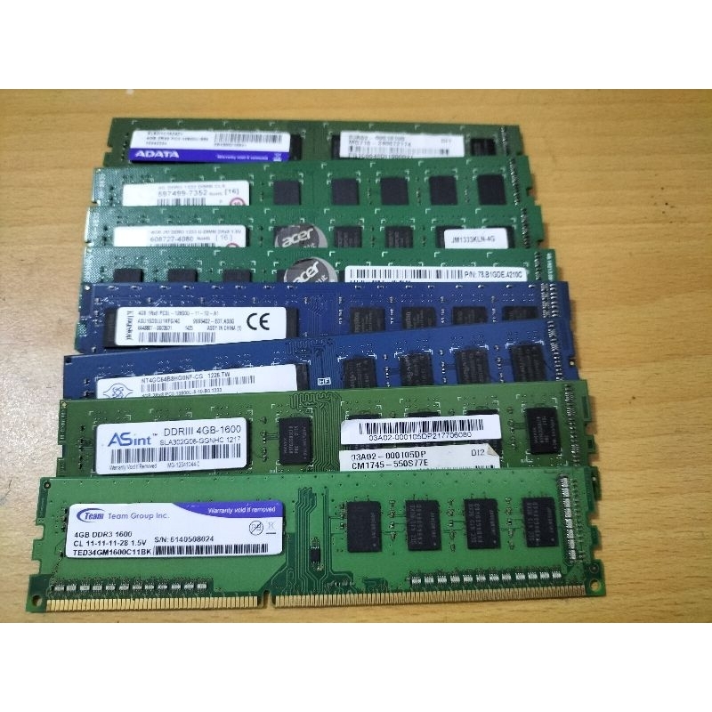 4GB DDR3 1333 1600 單面雙面 隨機出貨不挑 TEST OK