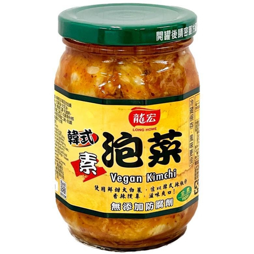 龍宏 素韓式泡菜 (390g/瓶)【現貨 附發票】