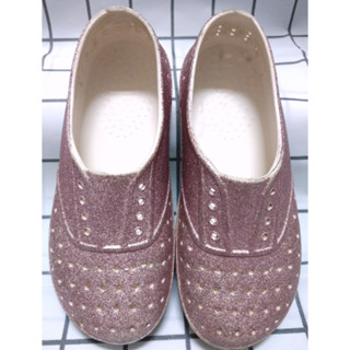 【滿百才出貨】台灣製 粉紅 亮粉 洞洞鞋 19號 女童 閃亮洞洞鞋 童鞋