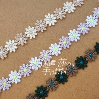 《iAsa愛莎の》手作材料✂定製 精品金線雙色花朵水溶刺繡蕾絲DIY服裝洛麗塔娃衣裝飾拼接輔料