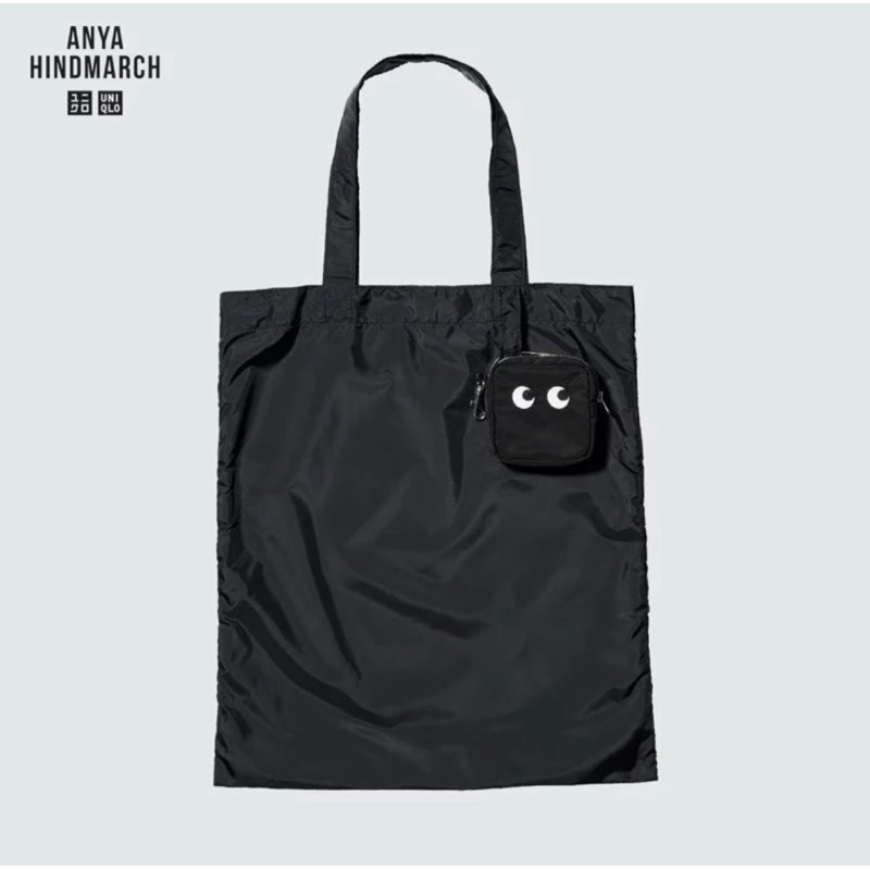 現貨👀UNIQLO x ANYA HINDMARCH 女裝 摺疊收納包黑