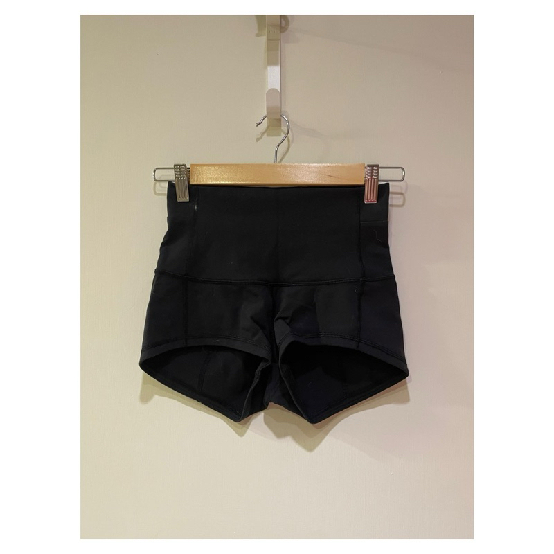 （二手）LULULEMON Wunder Short Luon 2" 黑色運動緊身瑜珈褲 短褲 2寸🧘🏻‍♀️🧘🏻