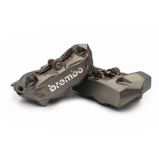 【BREMBO】 AK 100mm 對四 輻射卡鉗 鈦底銀字