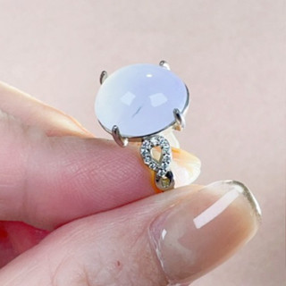《Always9168輕奢珠寶》天然緬甸A貨翡翠 冰紫飄花大蛋面戒指 12.7mm 種水完美 🉑改做吊墜🉑️訂製18K