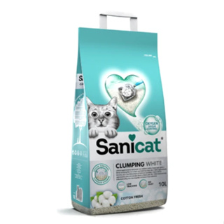 Sanicat 高效凝結白砂10L(低粉塵/除臭力佳/礦砂/貓砂)
