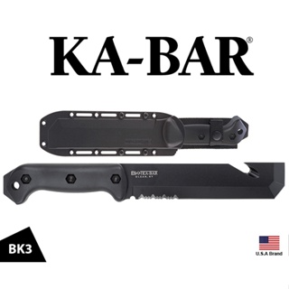 美國Ka-Bar直刀Becker系列BK3 Tac Tool平頭6.35mm厚刃1095高碳鋼附刀鞘【KABK3】
