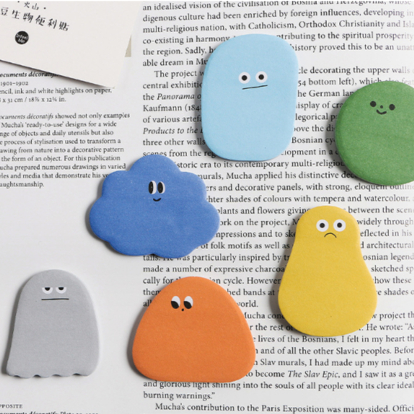 糖豆生物便利貼 便條貼 便利貼 便條紙 可愛便利貼 自黏便條紙 計事本 萬用貼 筆記貼 文具 記號貼 學生小禮物【啥嚨嗚