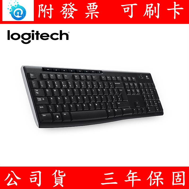 附發票 公司貨 羅技 logitech K270 多媒體鍵盤/無線/2.4GHz Unifying接收器