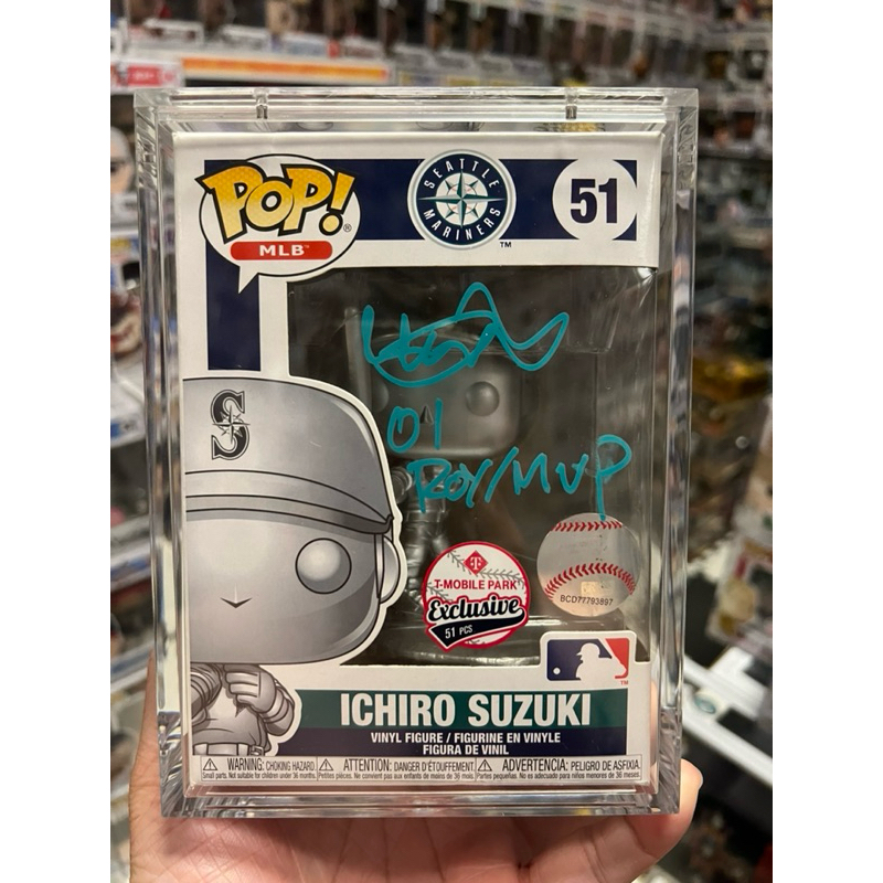 Funko MLB西雅圖水手隊球場限定版Ichiro Suzuki鈴木一朗金屬限定款+親筆簽名LE51