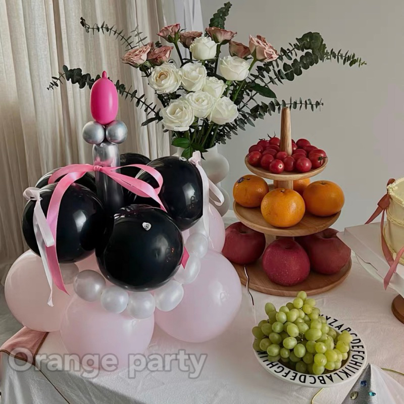 🍊橙子氣球🇹🇼現貨「蠟燭蛋糕造型氣球」蛋糕氣球 乳膠氣球 生日裝飾 小紅書爆款 網美生日儀式感 女友生日 派對佈置 驚喜
