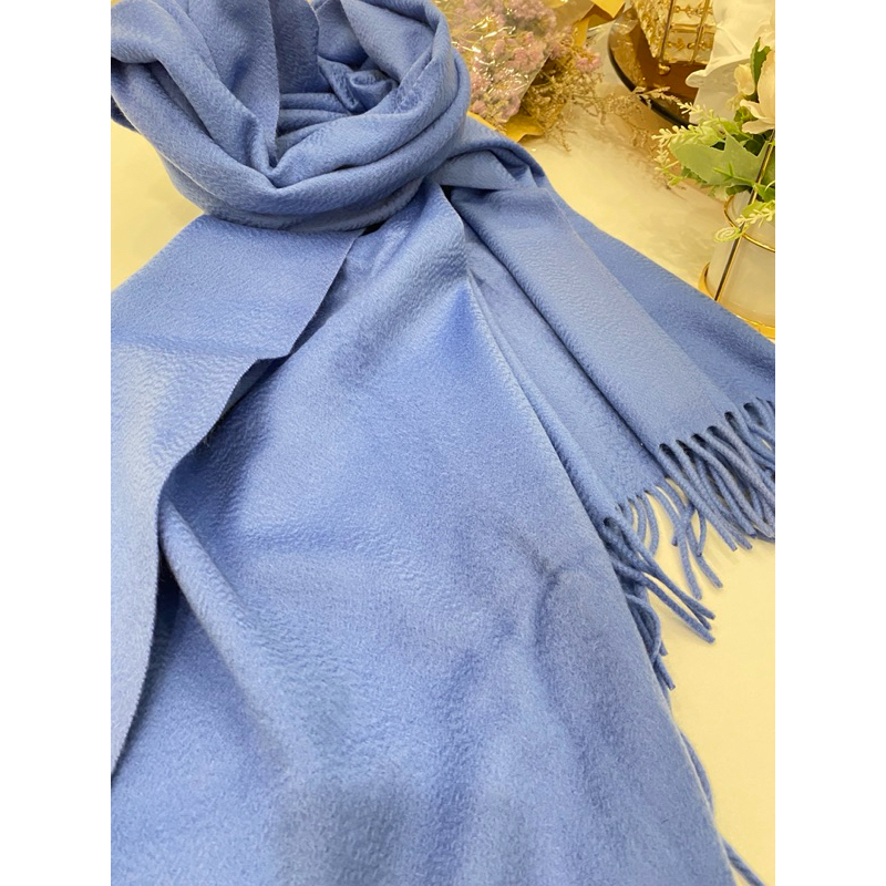 歐美二手精品loro piana 紫藍水波紋cashmere大圍巾