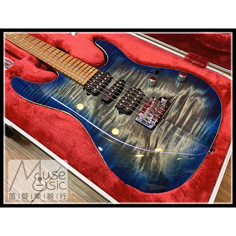 【苗聲樂器Ibanez旗艦店】Ibanez AZ2407F SDE 藍色小搖座電吉他