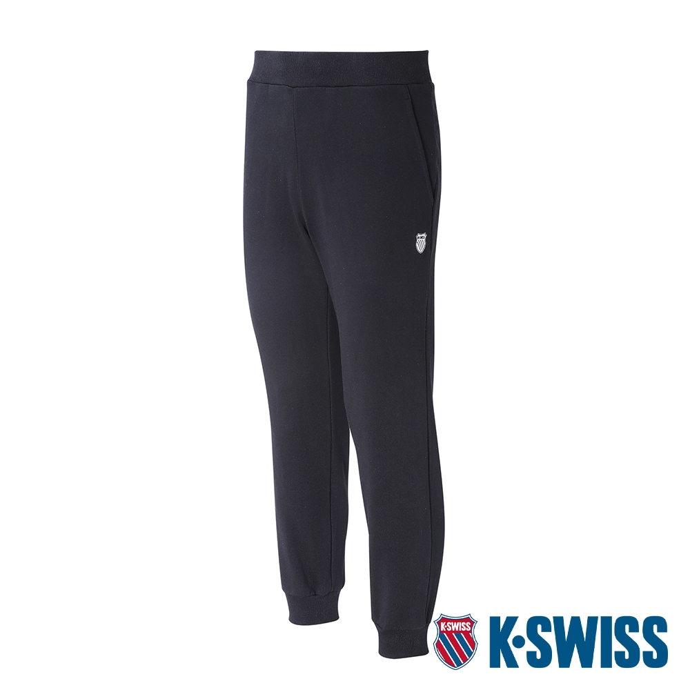 K-SWISS  Basic Sweat Pants棉質毛圈運動長褲-男-黑