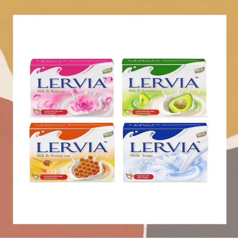 ［so媽］新品上市！印尼 Lervia 牛奶嫩膚皂(90g)    經典牛奶 /酪梨潤澤 /蜂蜜保濕/玫瑰亮白