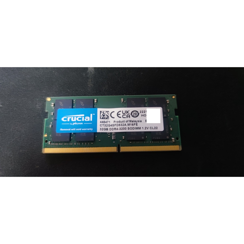 Micron Crucial 32G DDr4-3200 SODIMM CT32G4SFD832A