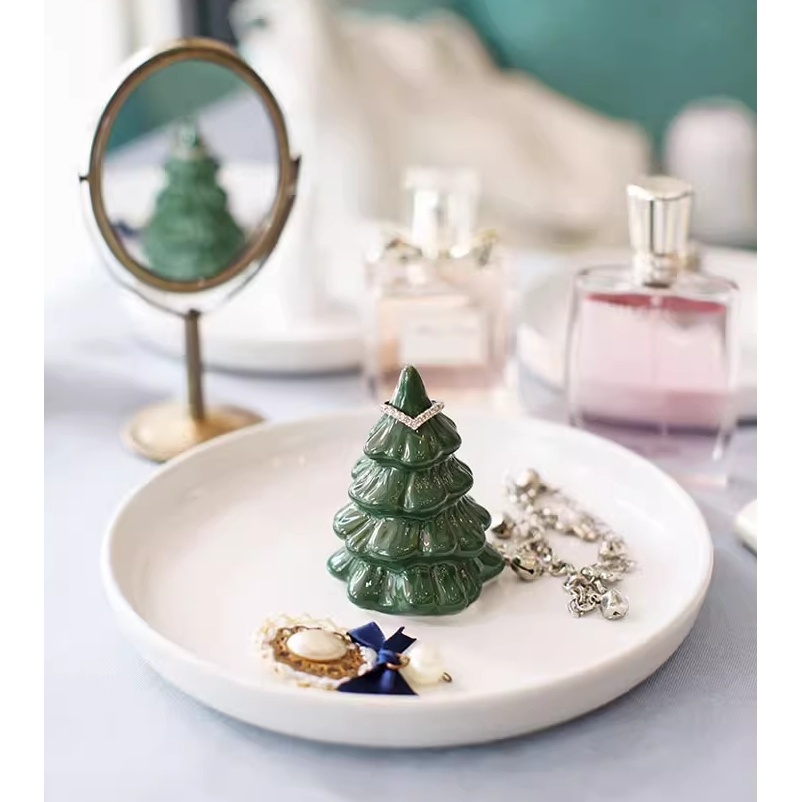 ✨現貨✨聖誕裝飾 北歐風 陶瓷 聖誕樹 麋鹿  松鼠 飾品展示 收納 盤 點心零食盤