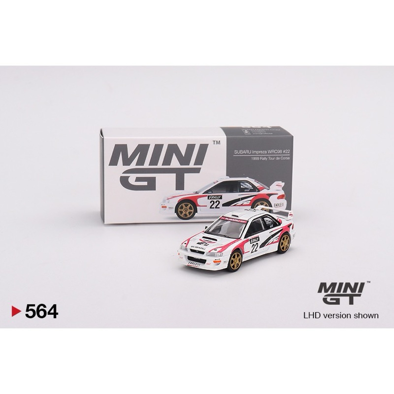 (附膠盒) 1/64 mini gt #564 SUBARU Impreza WRC98 1999 Rally 速霸陸