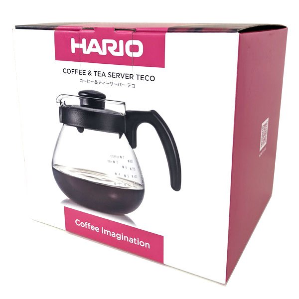 日本 HARIO 球形茶&amp;咖啡耐熱玻璃壺-1000ml-黑色-日本製