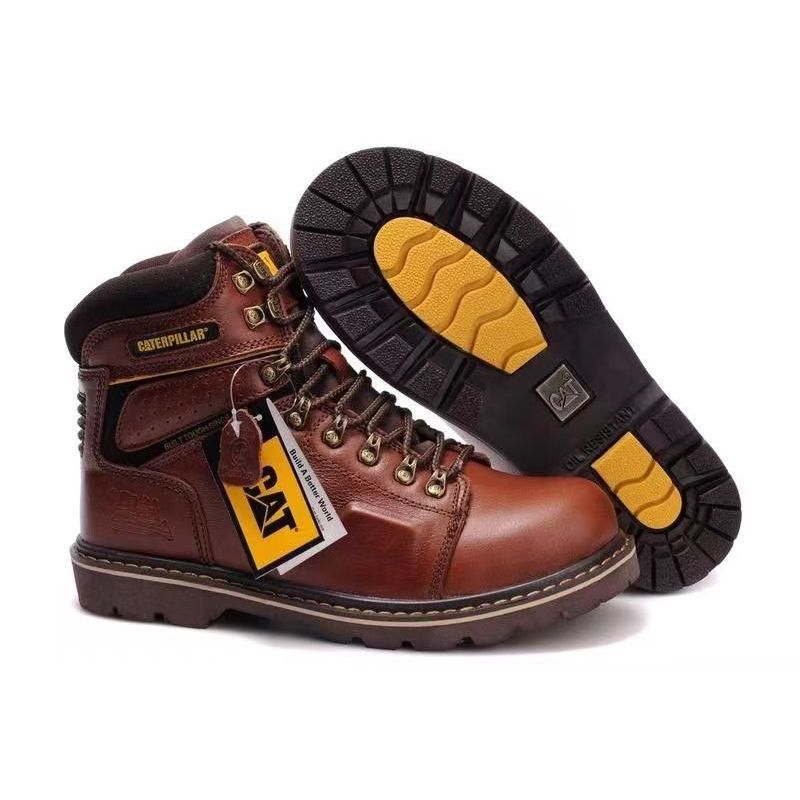 【可開發票】安全鞋 Caterpillar 真皮靴 防潑水  工作鞋  防滑 耐油耐酸 安全靴 CAT