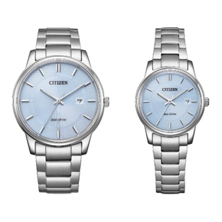 (聊聊享更優惠) CITIZEN 星辰 PAIR 對錶系列 冰河藍 光動能簡約女錶/原廠公司貨 - EW2318-73L