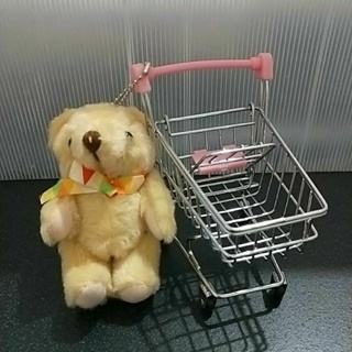 小熊購物車 小熊吊飾 娃娃